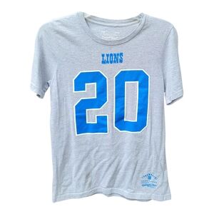 Mitchell & Ness Light Gray Detroit Lions Barry Sanders Crew Neck Tee - Size L